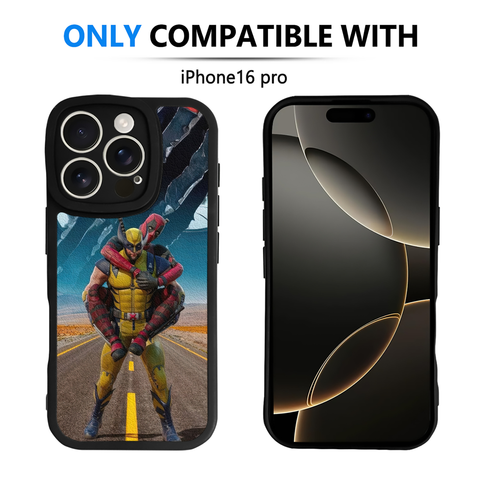 （画像用） Deadpool デッドプール 【iPhone 16シリーズ対応】シリコンスマホケース（レザー調） 材質：シリコン